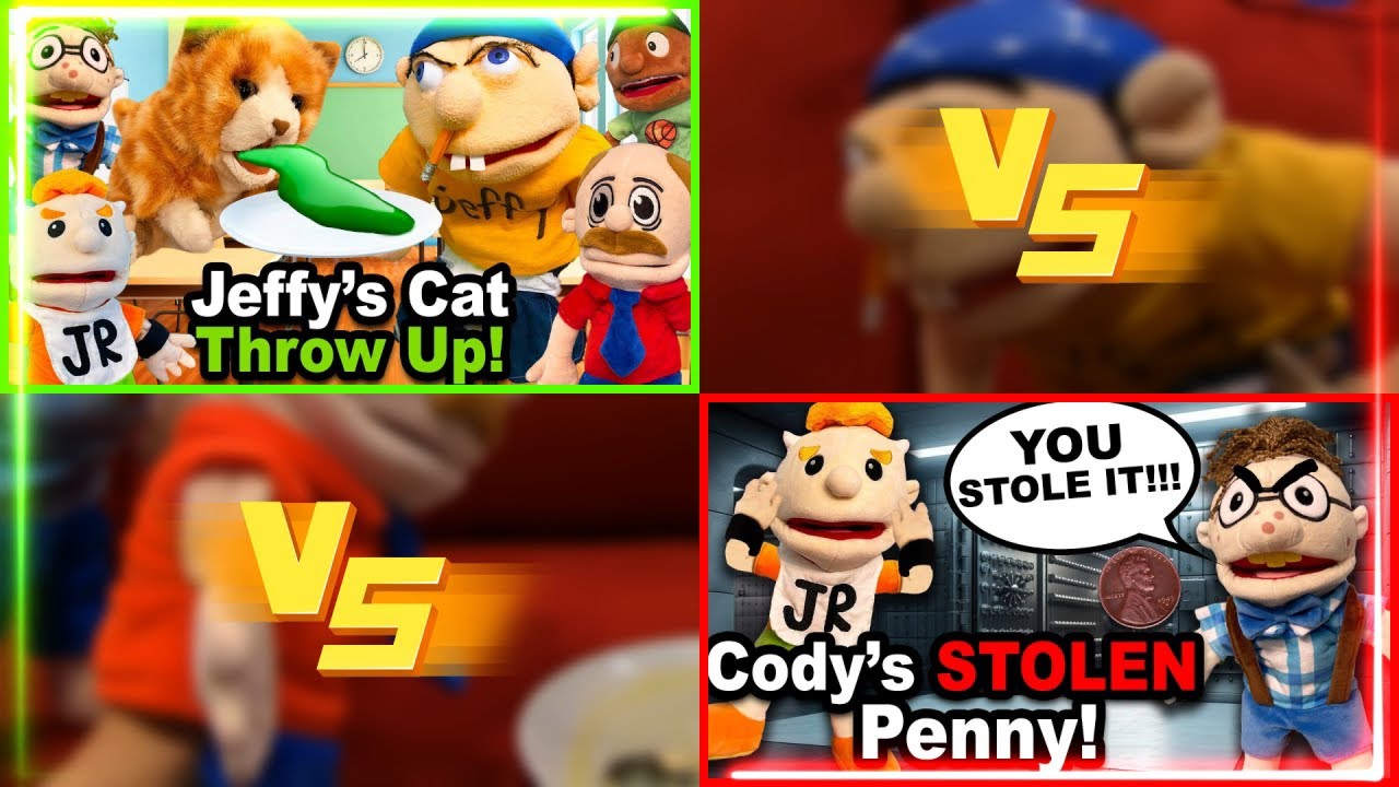 SML Jeffy's Cat Throw Up VS. Cody's Stolen Penny!
