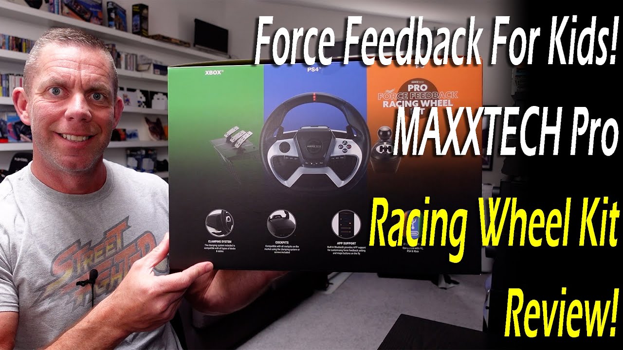 Force Feedback For Kids!😀 MaxxTech Pro FFB Racing Wheel Kit Review.