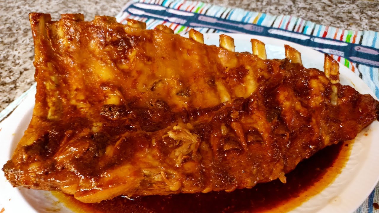#costillas# #decerdo# #alhorno# con #salsa# #barbacoa# y #azucarmoreno#