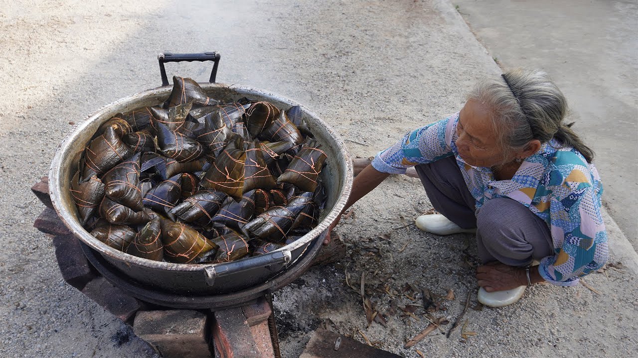 端午節咸粽子做法，熬煮1天1夜，一次吃3個，不會膩 ｜Chinese Dragon Boat Festival, Guangxi grandmother made traditional zongzi