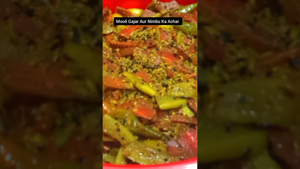 Mooli Gajar Aur Nimbu Ka Achar 😋| #dailylife #minivlog #foryou #foodi #shorts