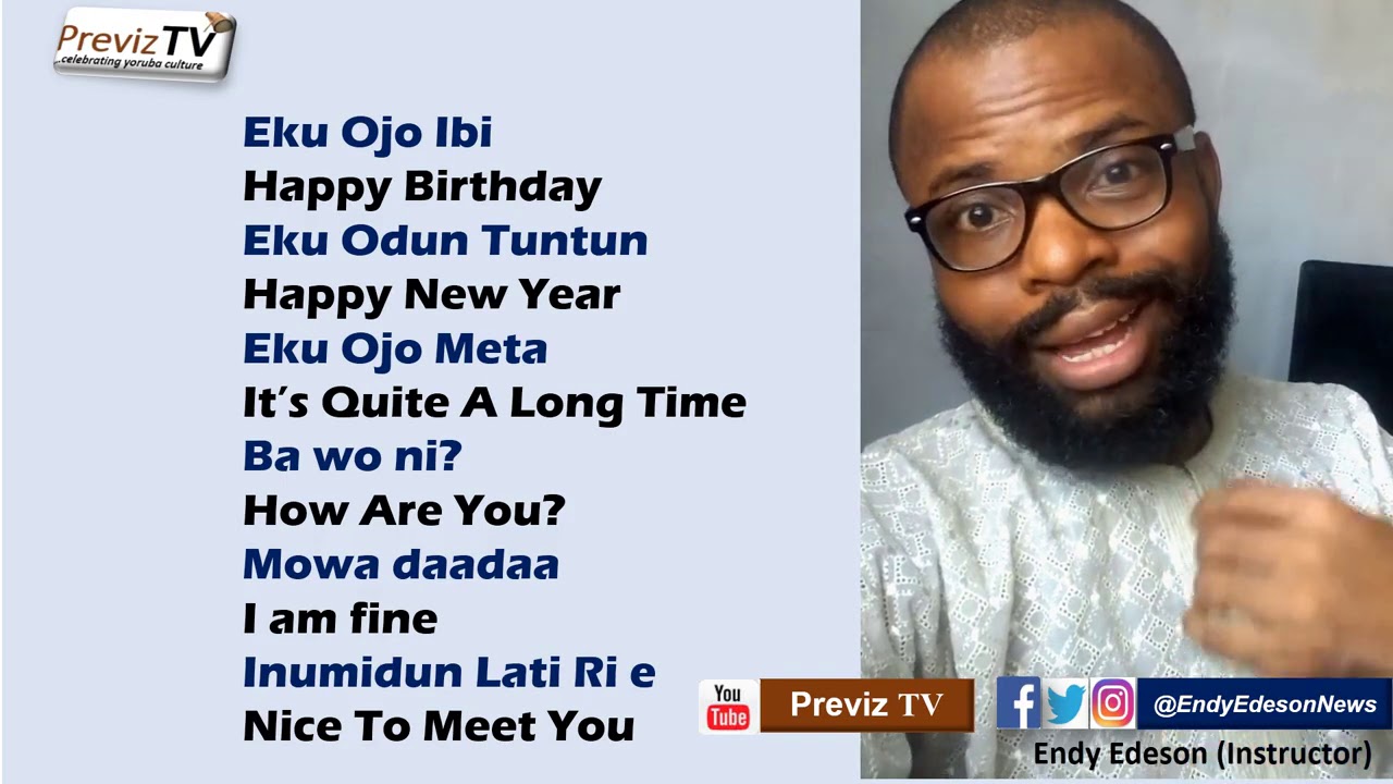 Basic Greetings In Yoruba Part 2