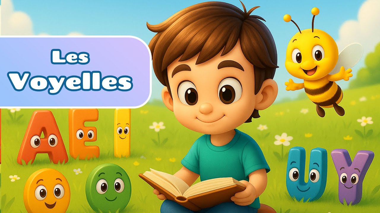 Les voyelles/ apprendre les six voyelles/ vowels in fransh language.