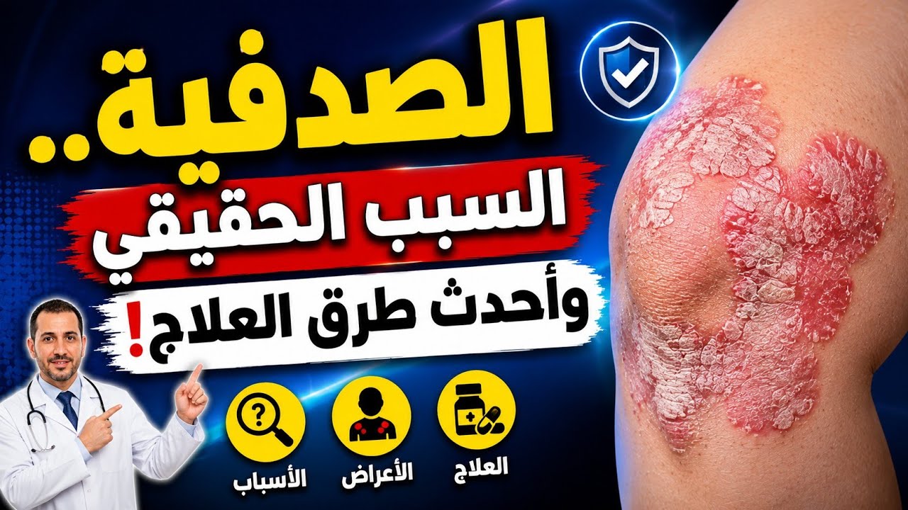 الصدفية 🤔 الأسباب والأعراض والأنواع 📝 وروشتة العلاج 👌 👍