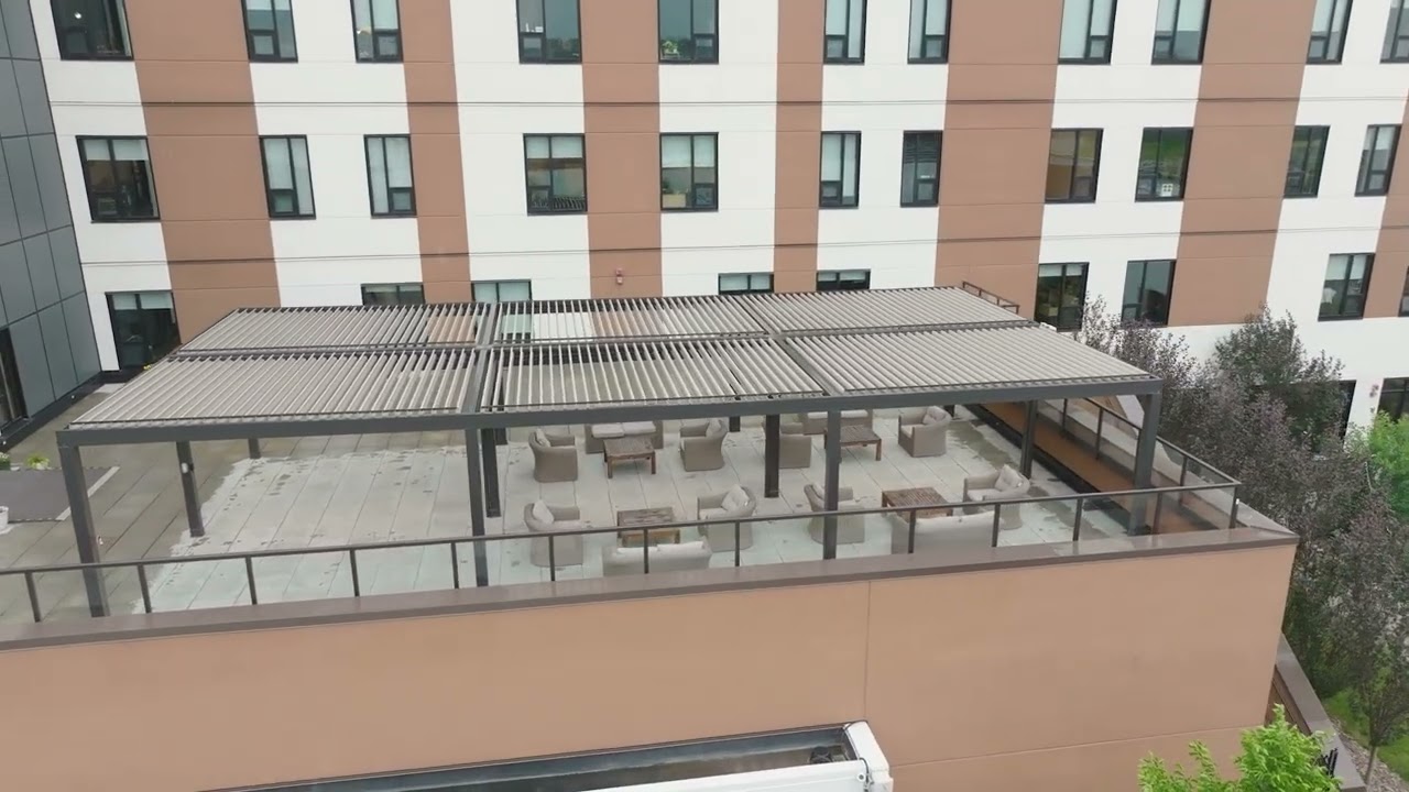 StruXure Pergolas for Seniors Living | The Brenda Strafford Foundation Outdoor Spaces