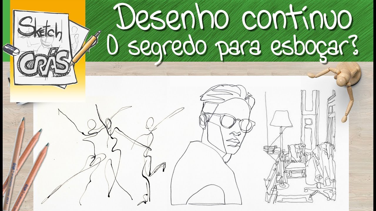 Desenho CONTÍNUO, o segredo para ESBOÇAR? - Sketch Crás