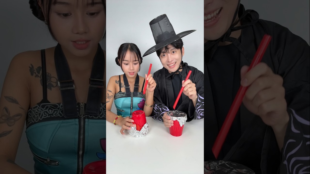Давайте попробуем выпить это через трубочку! 🥤