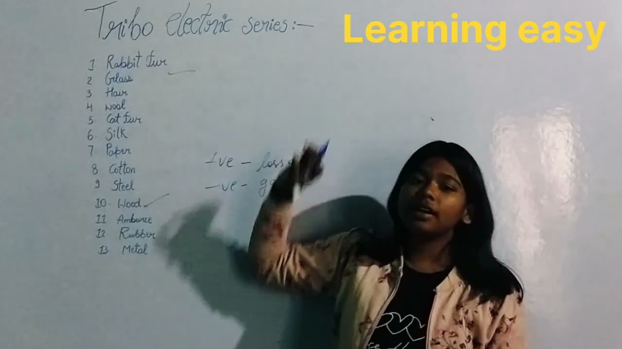 Tribo electric series⚡|Electrostatics|Physics|class 12th