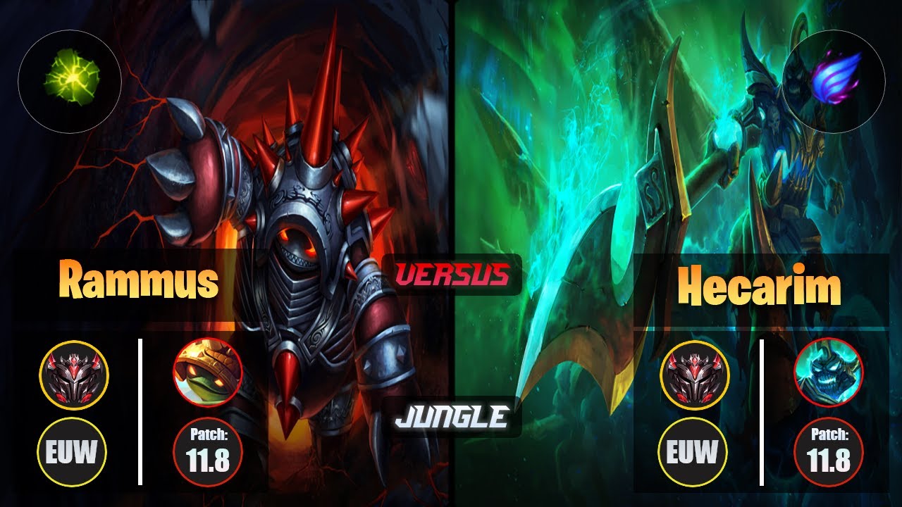 GrandMaster RAMMUS [Aftershock] (Jungle) VS  HECARIM - Grandmaster EUW Patch 11.8