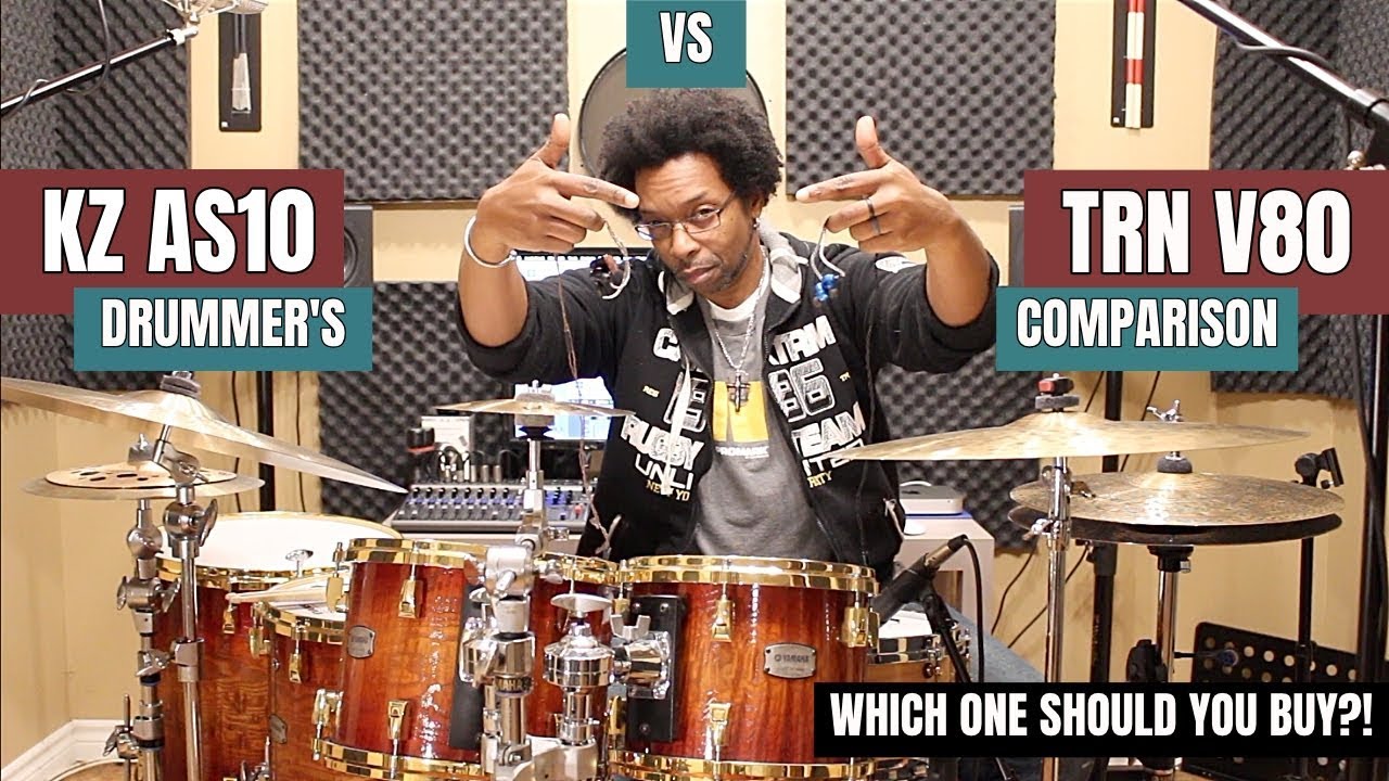 KZ AS10 vs TRN V80 In-Ears - WHICH ONE IS BETTER?! Drummer Review