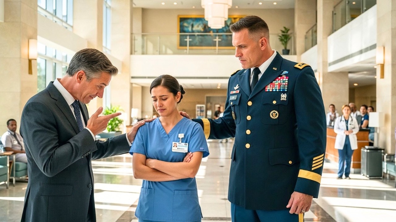 The Hospital CEO Mocked a “Lowly” Nurse — Until Her Billionaire General Husband Stepped Forward