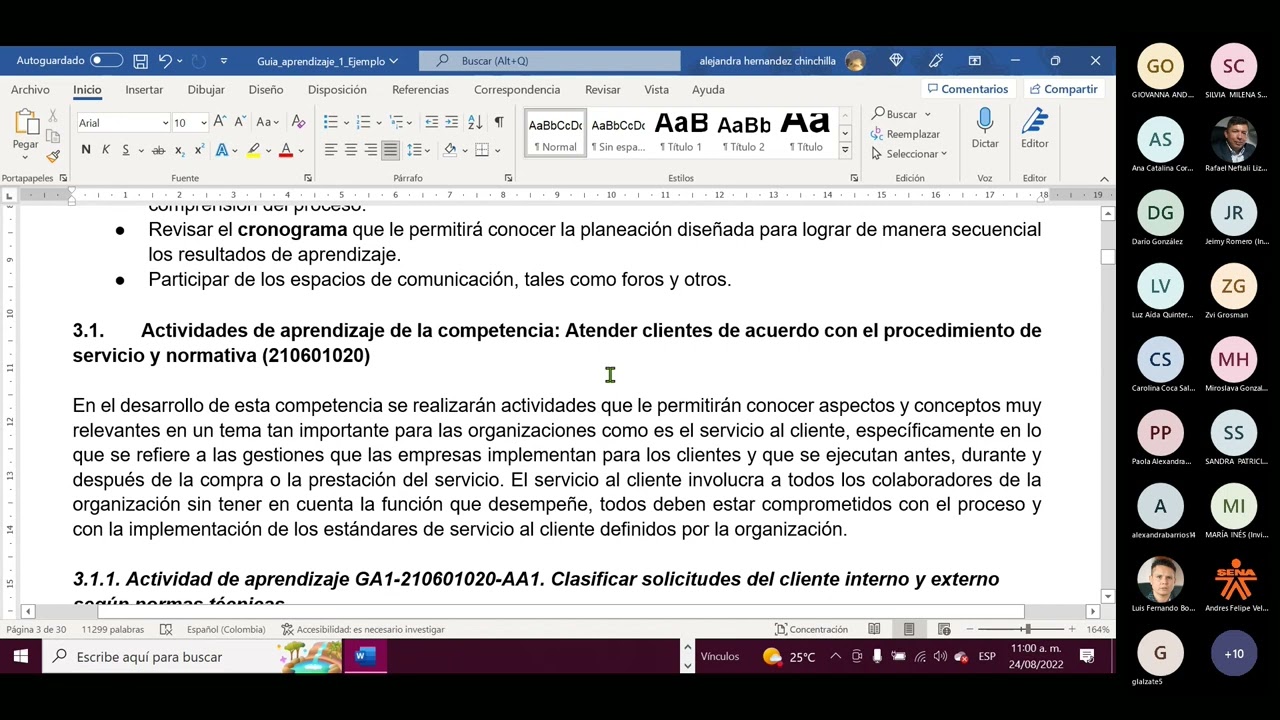 Formulación actividades de aprendizaje de la guia de aprendizaje SENA