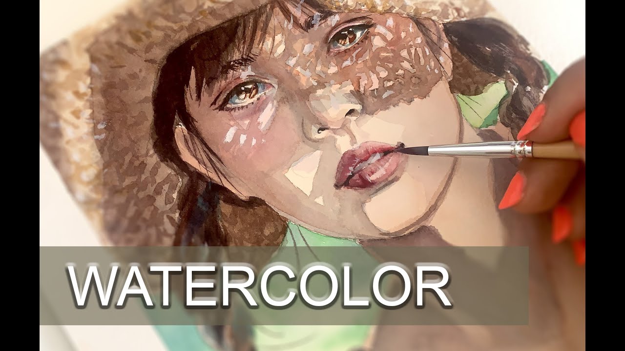 Come dipingere la luce in un volto - #SPEEDPAINTING #watercolor #acquerello