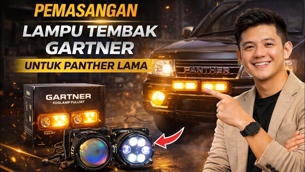 #share pemasangan lampu tembak dari garthner untuk isuzu panther