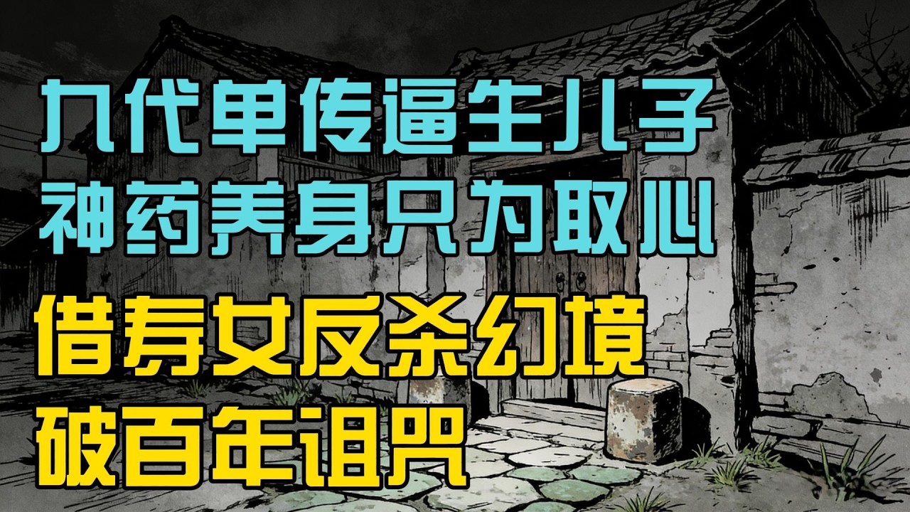 【35分鐘看完一篇完結爽文】九代單傳逼生兒子，神藥養身只爲取心！借壽女反殺幻境，破百年詛咒，惡婆母子自食惡果……
