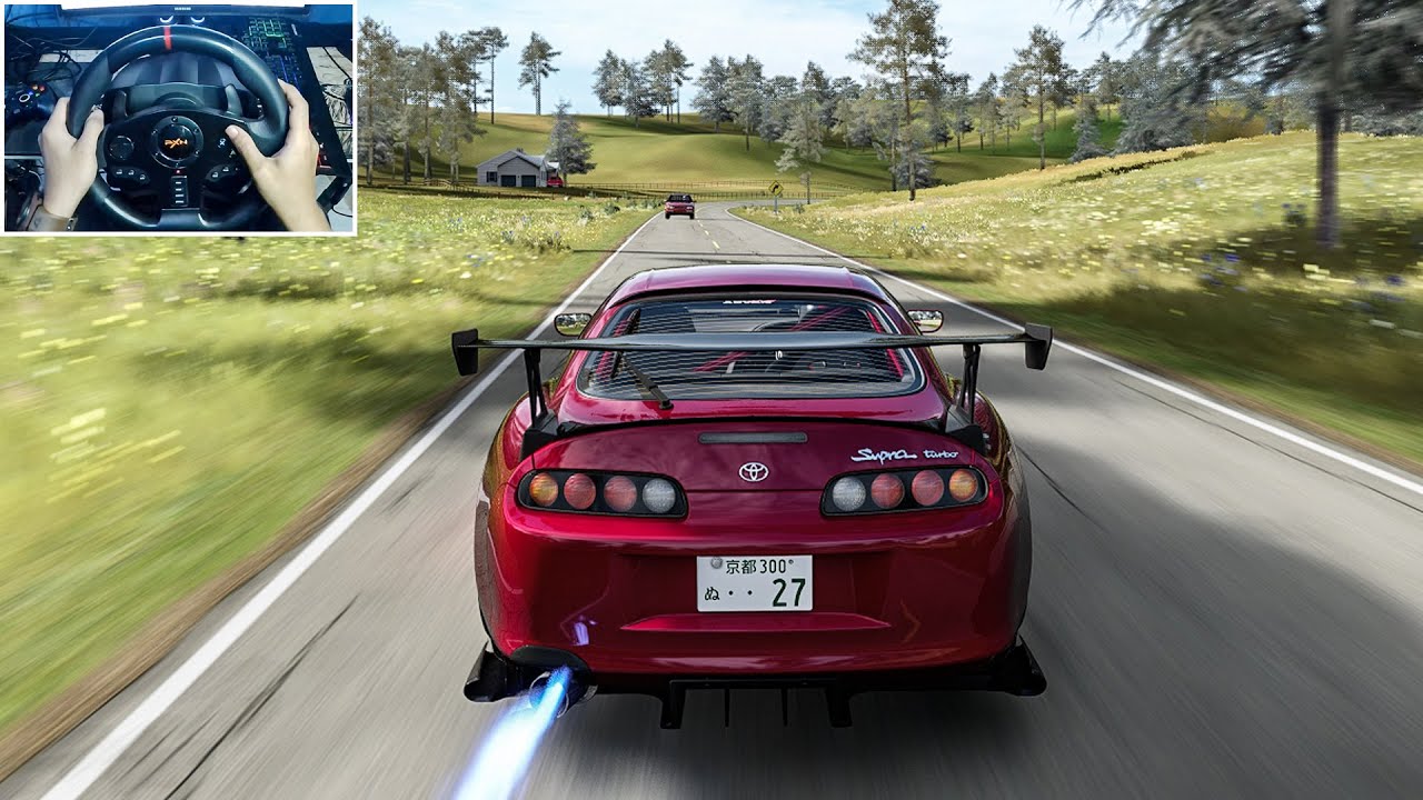 POV Toyota Supra MK4 Ridox Overtake Traffic - Assetto Corsa | Steering Wheel Gameplay