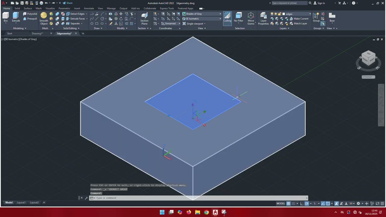 Autocad 3D design tutorial 
