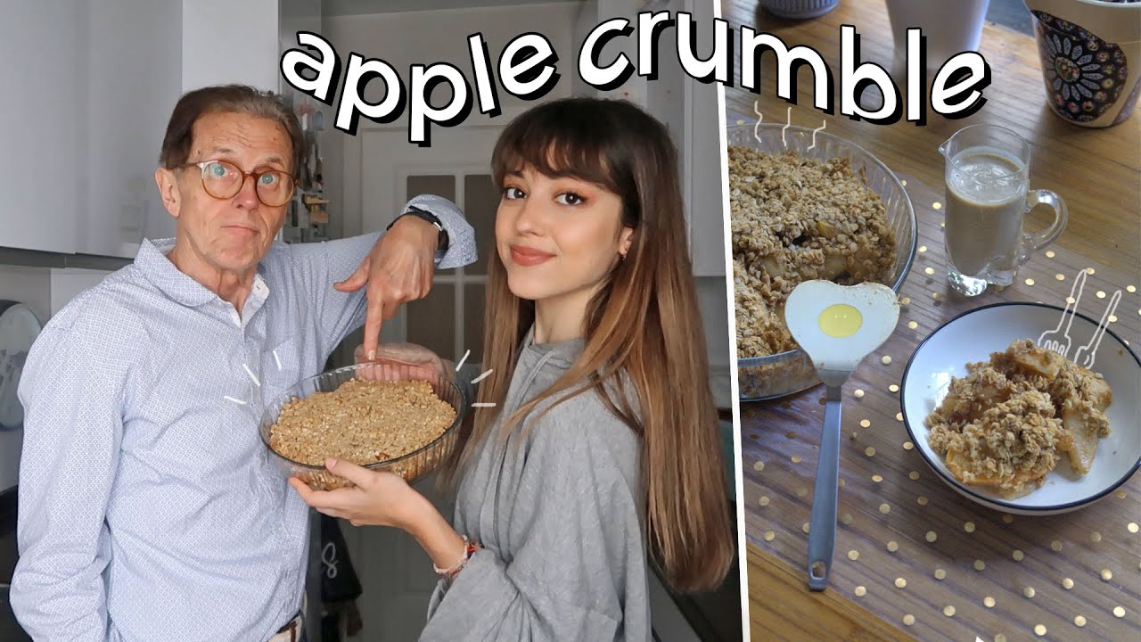 🇬🇧 Mi PADRE INGLÉS y yo hacemos un postre tipico en Spanglish | Apple Crumble 🥧