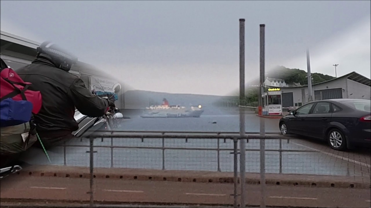 Fishguard entering the Stenna Line ferry terminal.