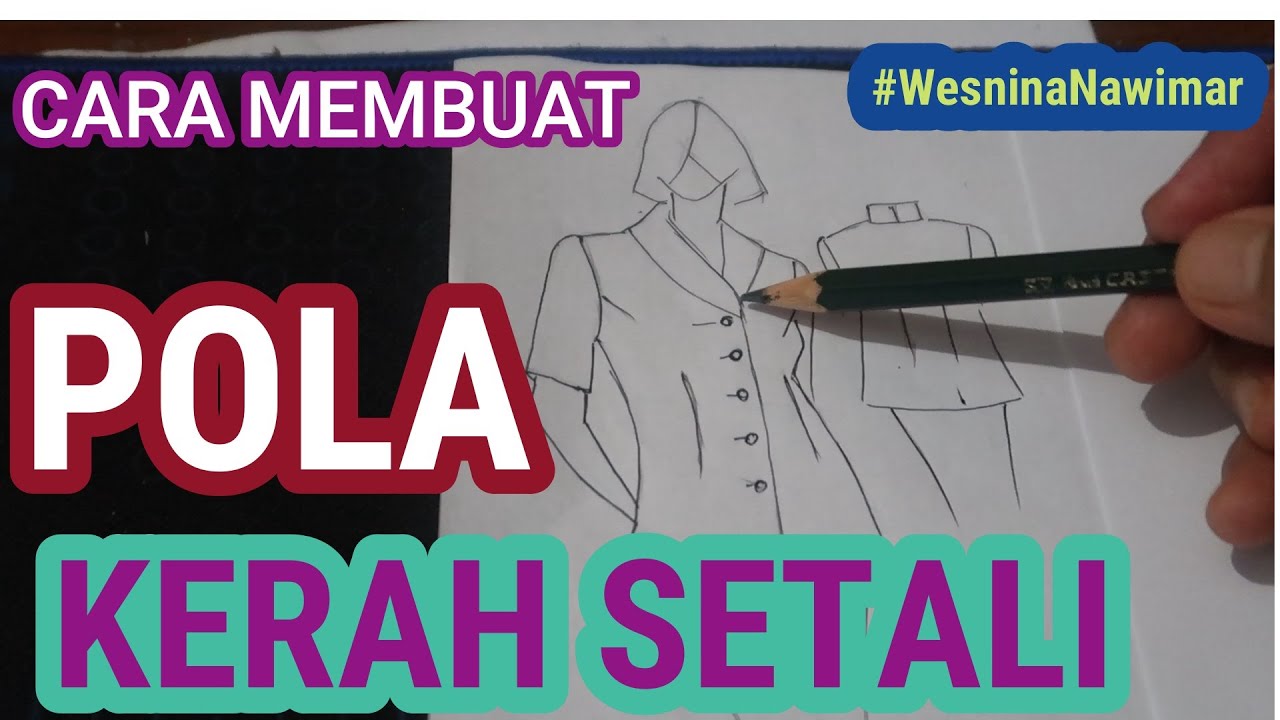 CARA MUDAH MEMBUAT POLA KERAH SETALI (HOW TO MAKE A PATTERN OF PARTIAL ROLL COLLAR)