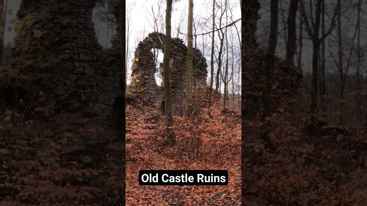 Old Castle Ruins in Forest, Nature View, Autumn Vibes. #walking #naturewalk #autumn #forest #castle