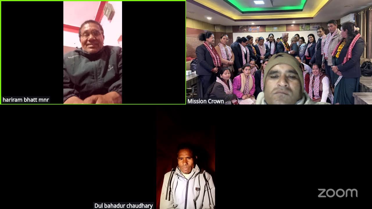 Mission crown's Zoom Meeting