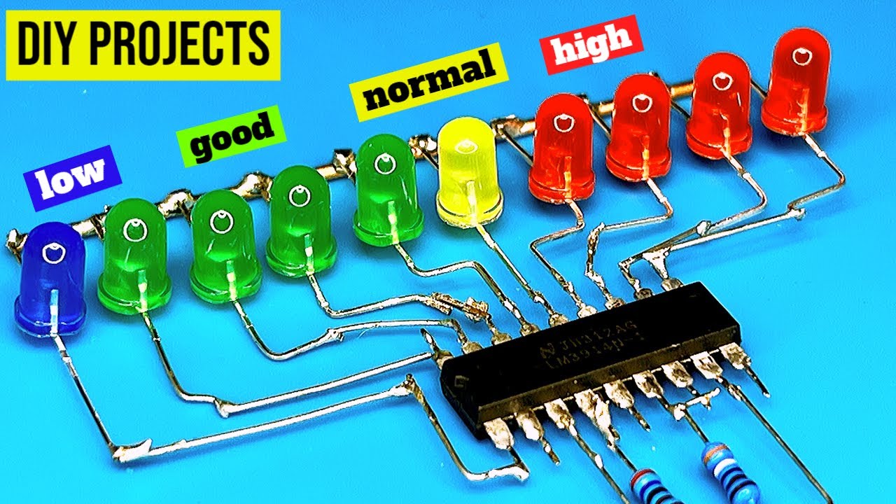 как сделать индикатор уровня звука с LM3914 ic, arylic