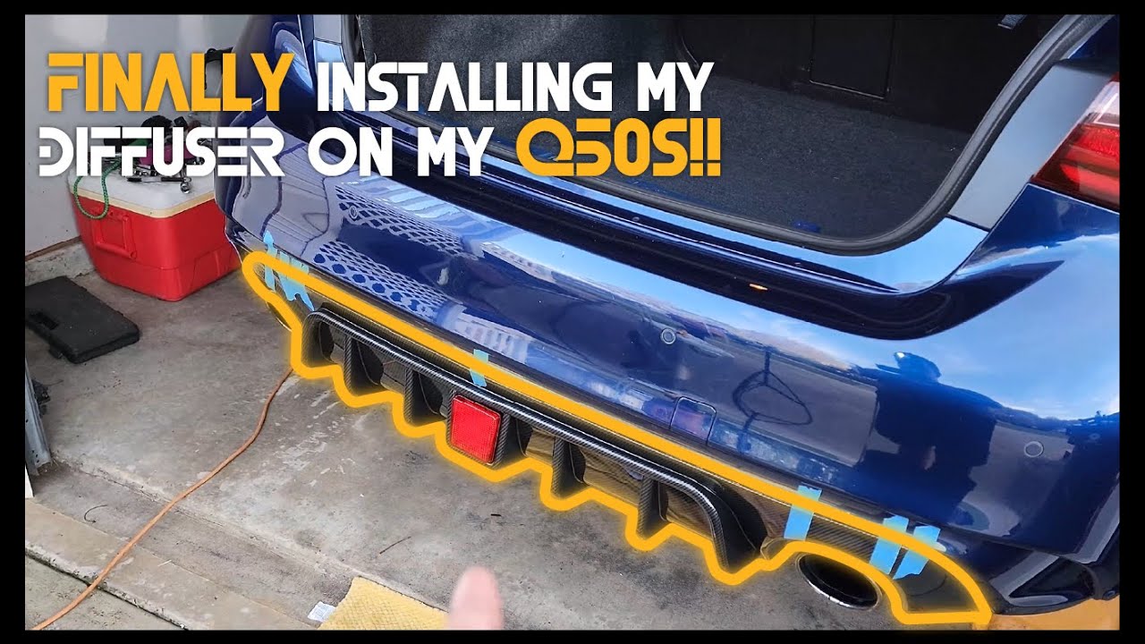 Installing my Ebay Carbon Fiber third brake light differ on my 2018 Infinti Q50S!