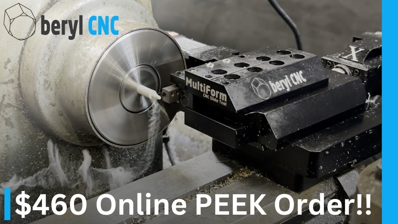 Turning Small PEEK Parts on Old CNC-Converted Hardinge Turret Lathe