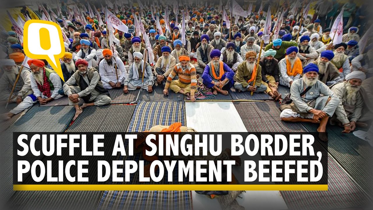 Tractor Rally Violence | Tension at Singhu Border: Stones Thrown, Cops Use Tear Gas | The Quint