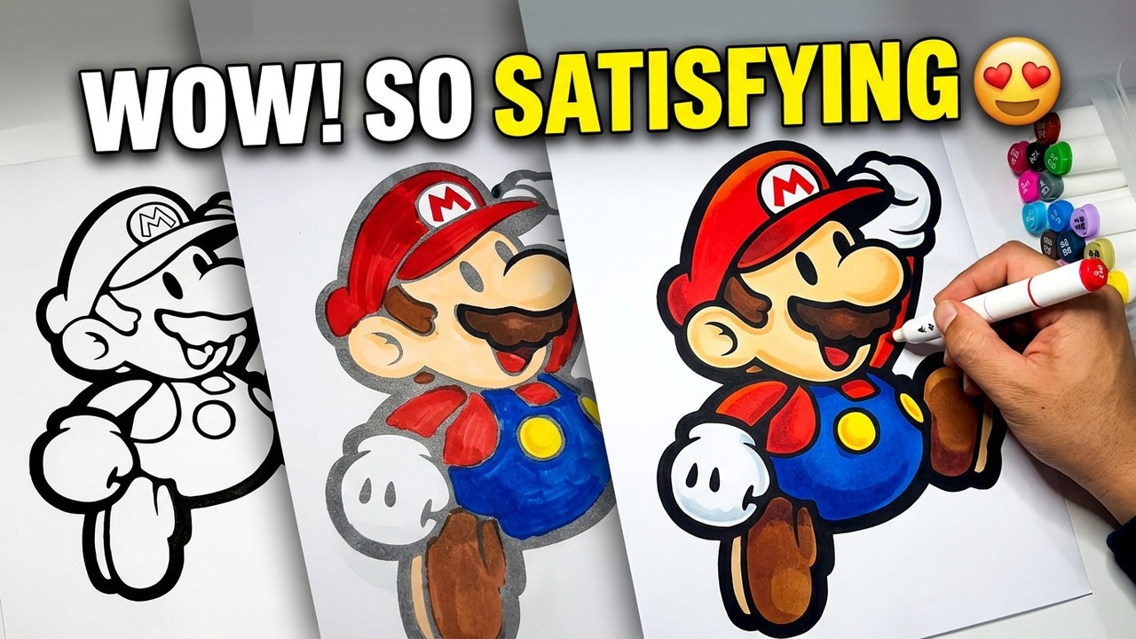 Wow! Super Mario Coloring is So Satifying 😍🧱⛏️