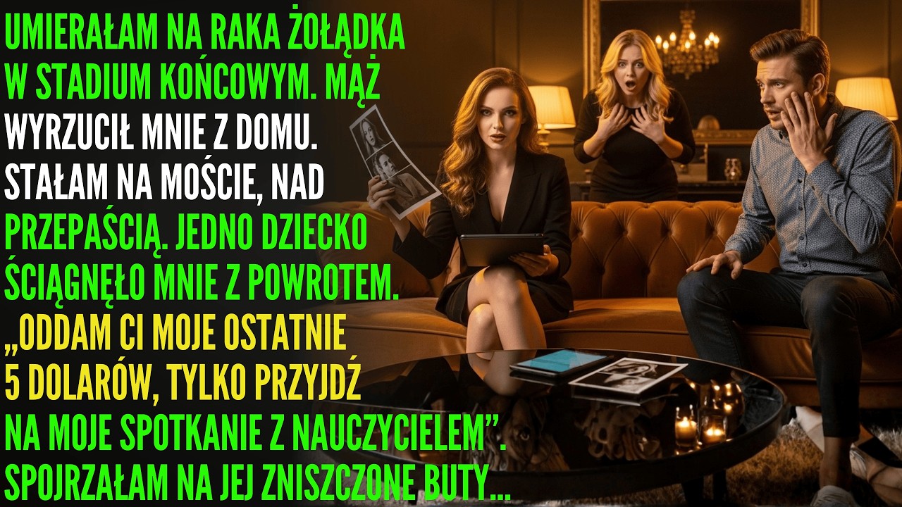 Rak żołądka w terminalnym stadium💔Mąż wyrzucił mnie z domu, a na moście dziecko szepnęło: „Dam 5 zł…