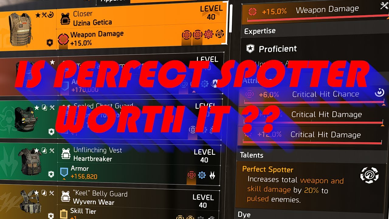 The Division 2 | Is Perfect Spotter worth it?