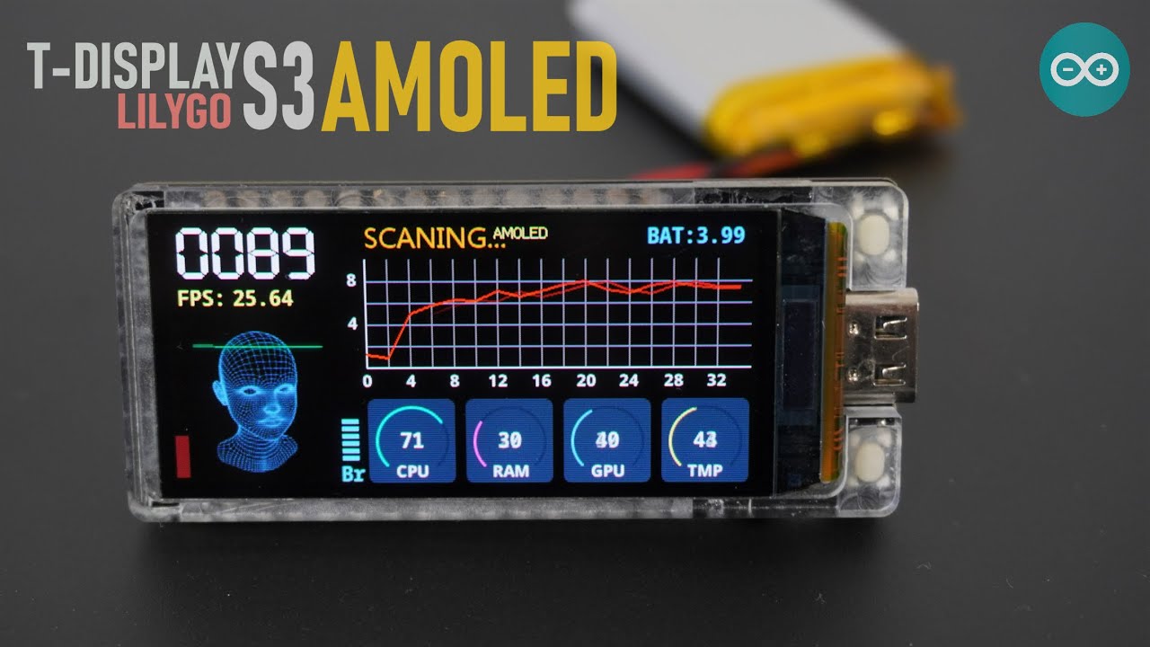 Наконец, плата ESP32 с дисплеем AMOLED .LilyGO T-display S3 AMOLED