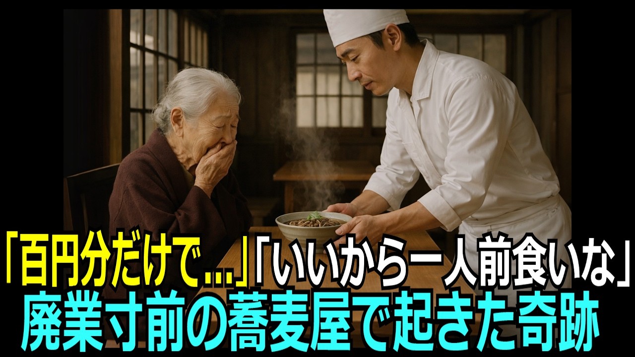【感動実話風】100円しか持たない老婆に出した一杯の蕎麦…閉店寸前の店が奇跡の復活を遂げた理由とは