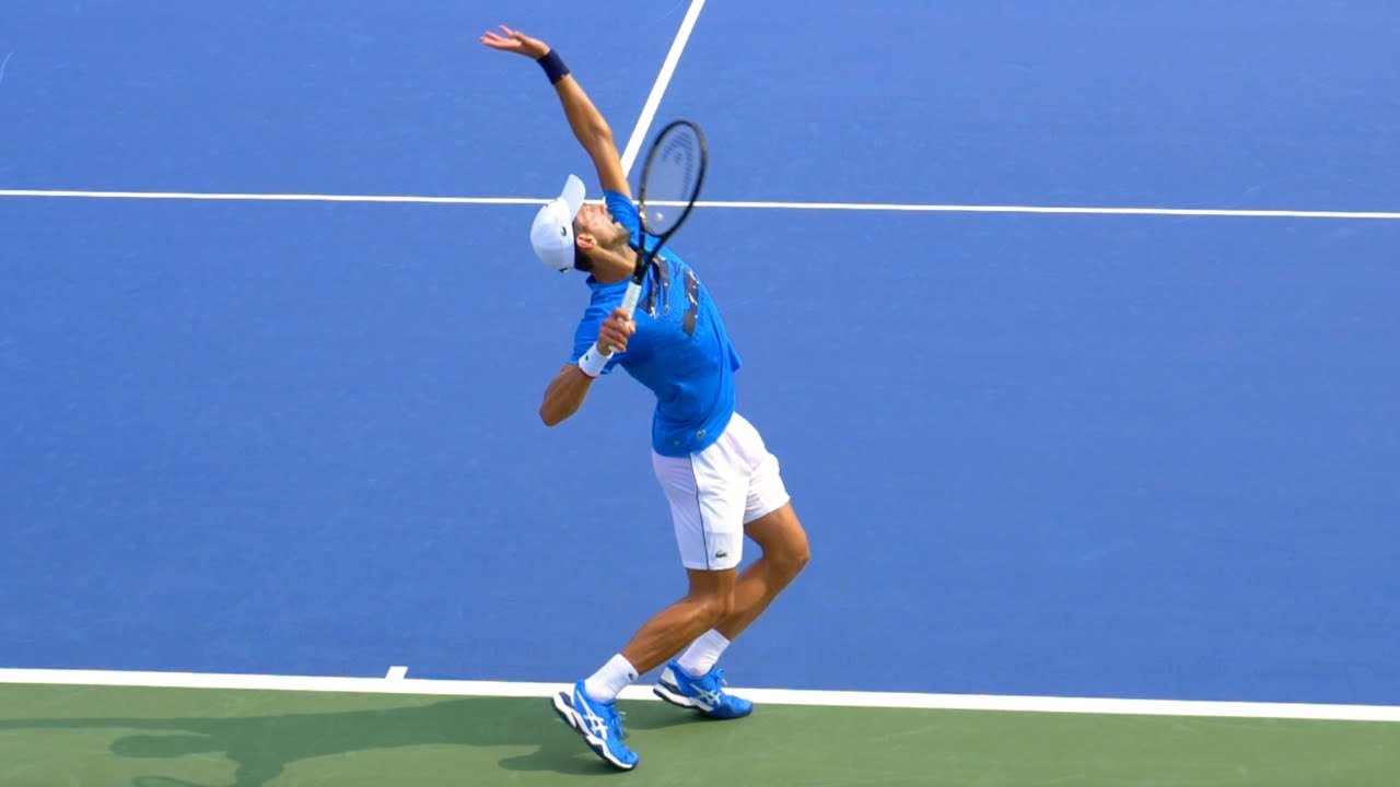 Novak Djokovic Serve Slow Motion - ATP Tennis Serve Technique