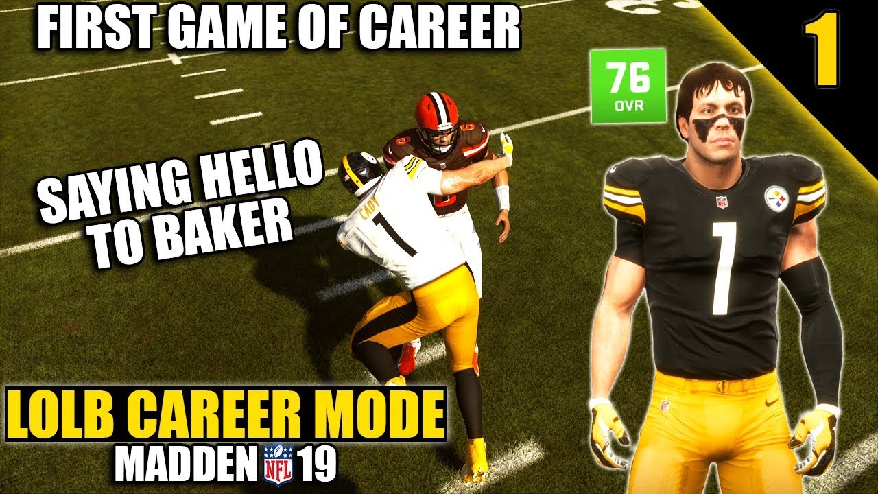 FIRST Game Of My Career 💯💯 - MADDEN 19 LOLB Career Mode #1 |Madden 19 Franchise Mode|