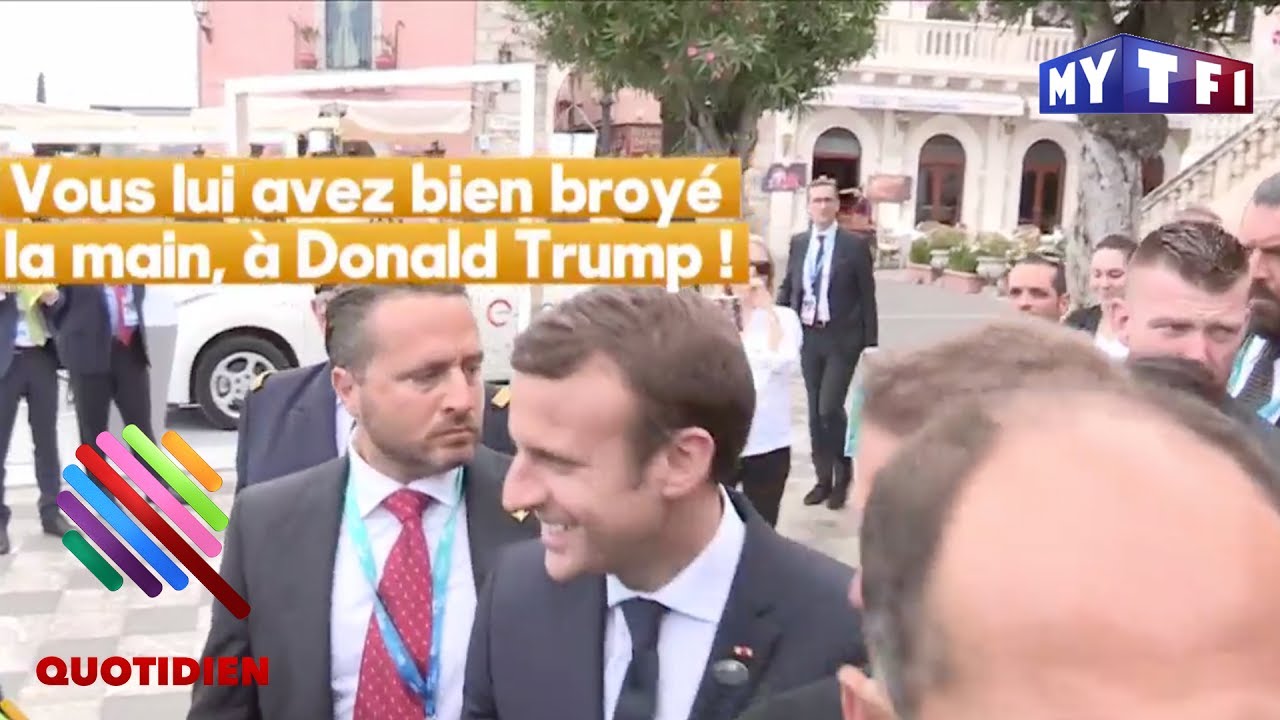 Emmanuel Macron, fier de sa poignée de main avec Donald Trump !  - Quotidien du 30 mai 2017