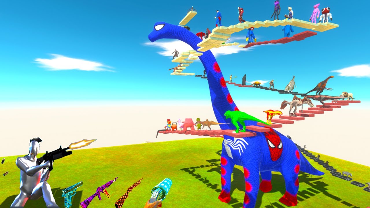 I FAILED in RESCUE MISSION Around SPIDERMAN BRACHIOSAURUS DEADLY Parkour - ARBS
