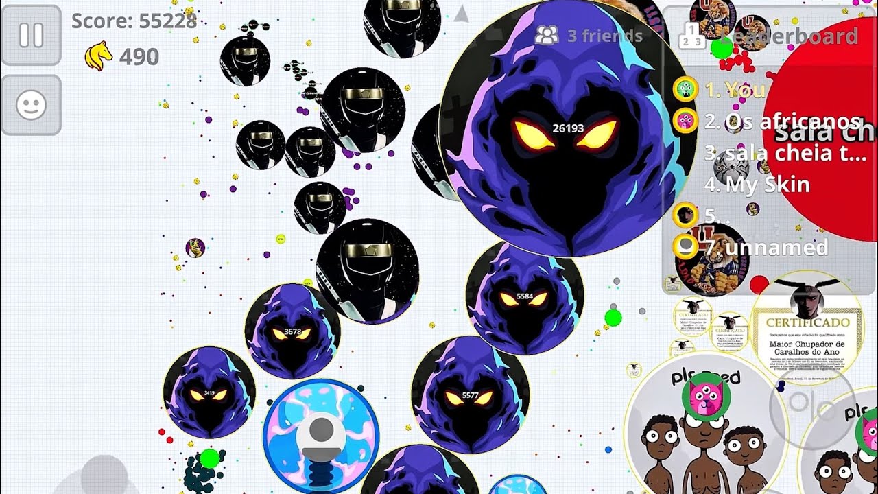 【Agario Mobile】イサネは予測しREVENGE DOUBLE