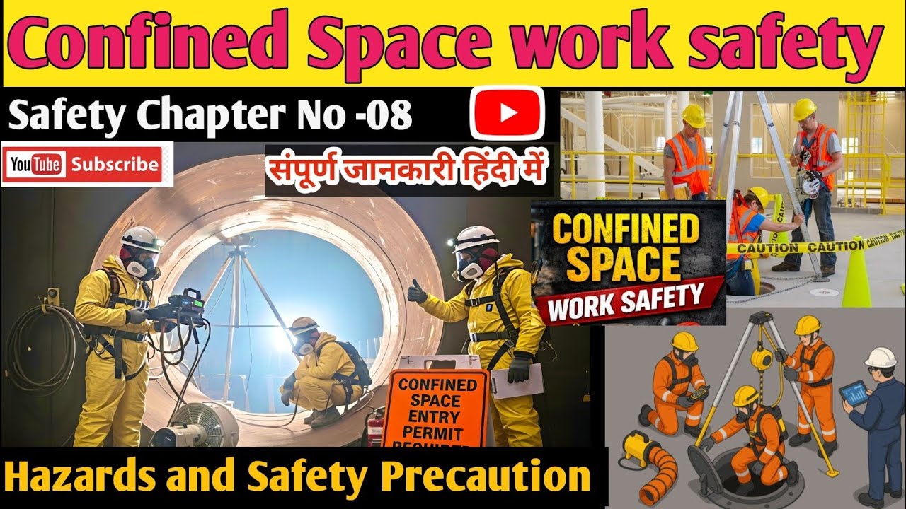 ☣️Confined Space Work Safety हिंदी में/Hazards and Safety Precaution#pksirfiresafety#safety #hse 