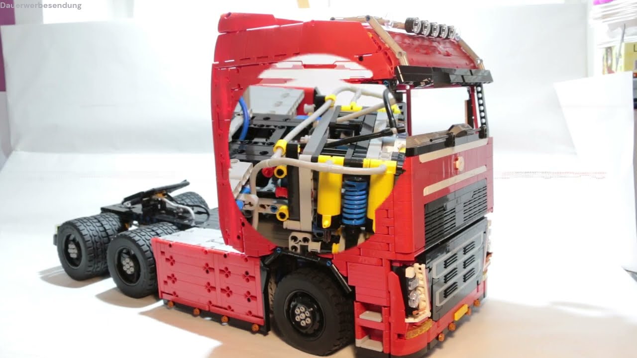 Eine weitere Variante der Vorderachsfederung für den Mould King FH 16 Pneumatik Tractor I Set: 19015