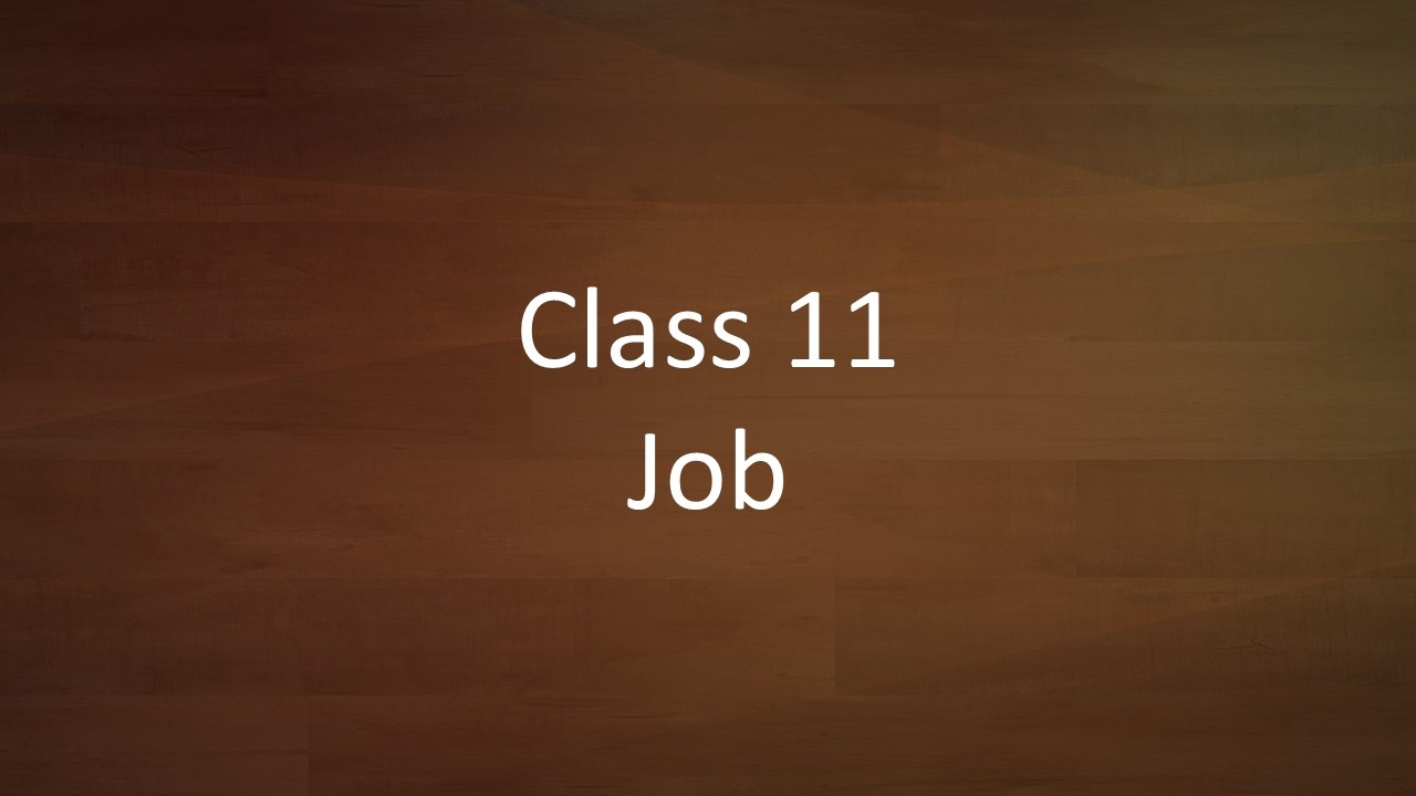 Class 11: Old Testament  Overview; Sean McClain