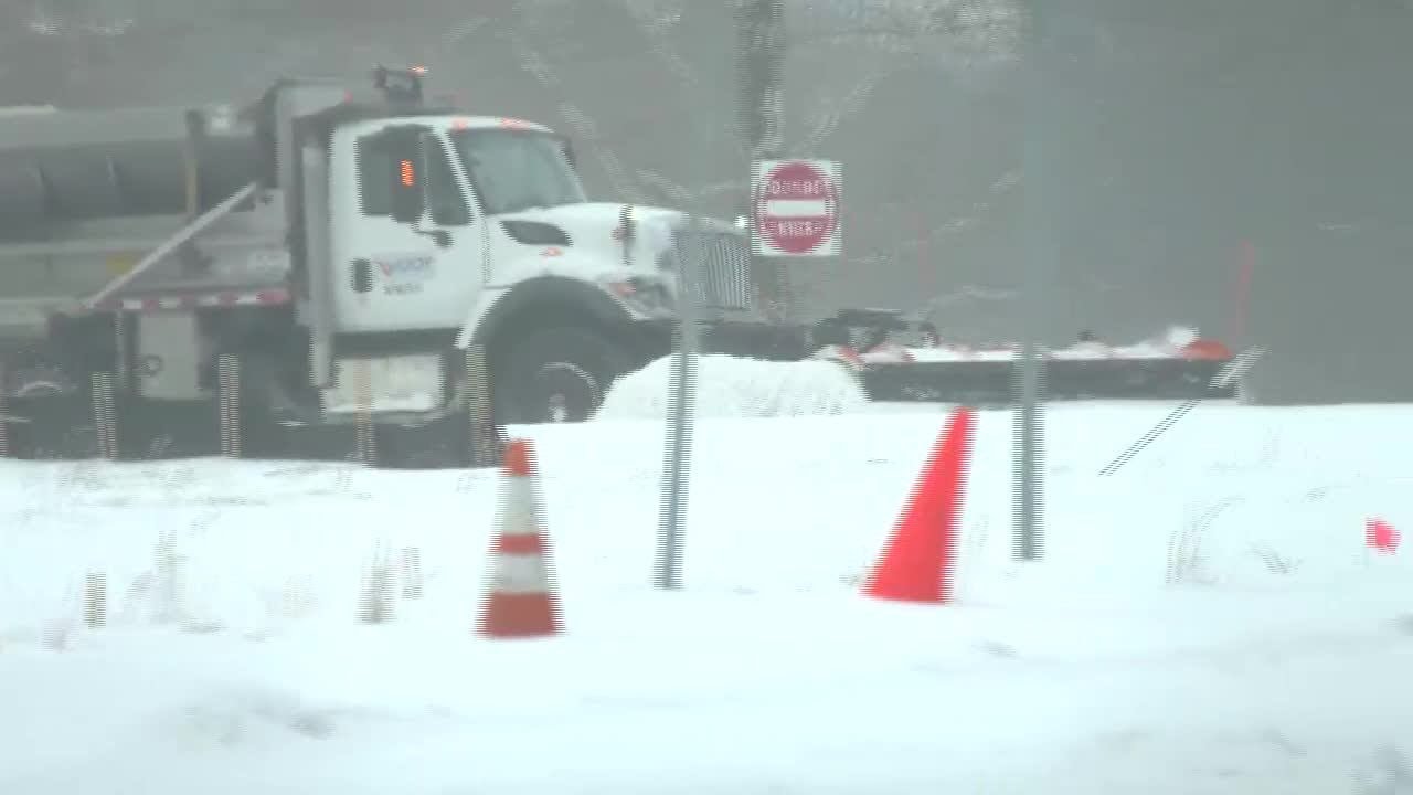 VDOT plows take to Fifth Street in Albemarle