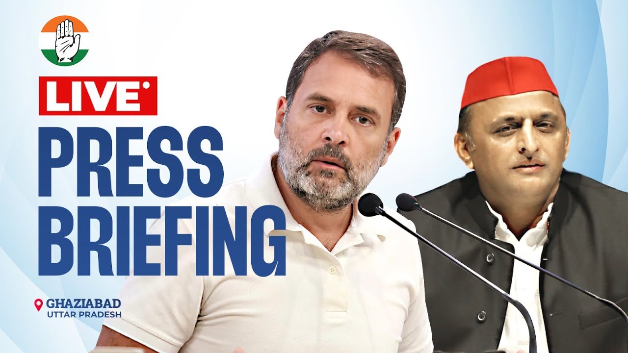 LIVE: Press briefing by Shri Rahul Gandhi and Shri Akhilesh Yadav in Ghaziabad, Uttar Pradesh.
