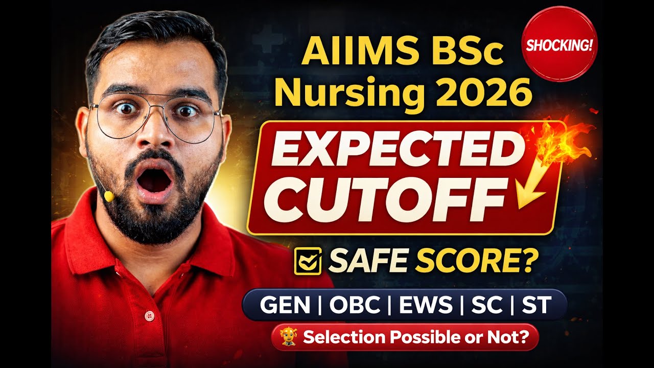 AIIMS BSc Nursing 2026 Cut Off Reality 😱 | Safe Score 75+ ✅ | Rank vs Marks (2025 Data)