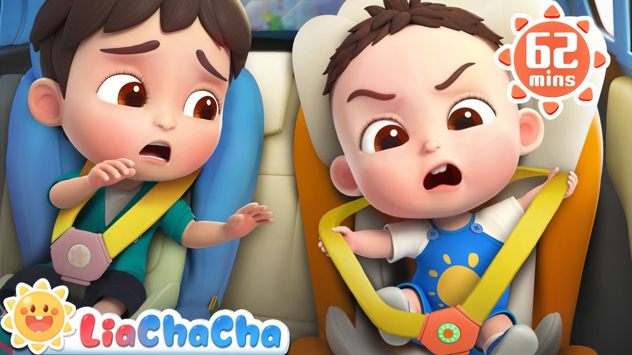 Car Seat Song | Child Safety Seat Song | Song Compilation + LiaChaCha Nursery Rhymes & Baby Songs
