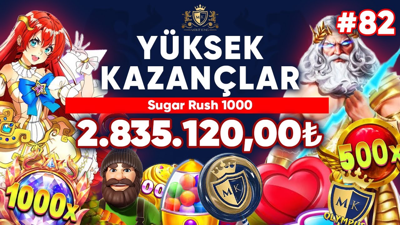 MeritKing ile Sugar Rush 1000 Kazancı! Tam 2.835.120.00 ₺!! #slot #MeritKing