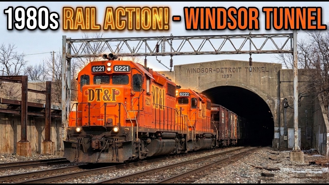 DT&I 6221 and 6222 Windsor Tunnel 1987