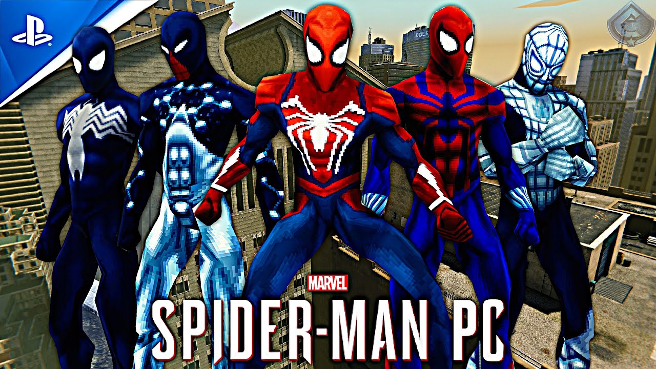 Marvel's Spider-Man PC - PLAYSTATION 1 CLASSIC SUIT PACK FREE ROAM GAMEPLAY! [MOD]